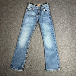 Wrangler 20X #42 Boys Vintage Boot Cut Jeans Blue Adjustable Waist 14 Slim